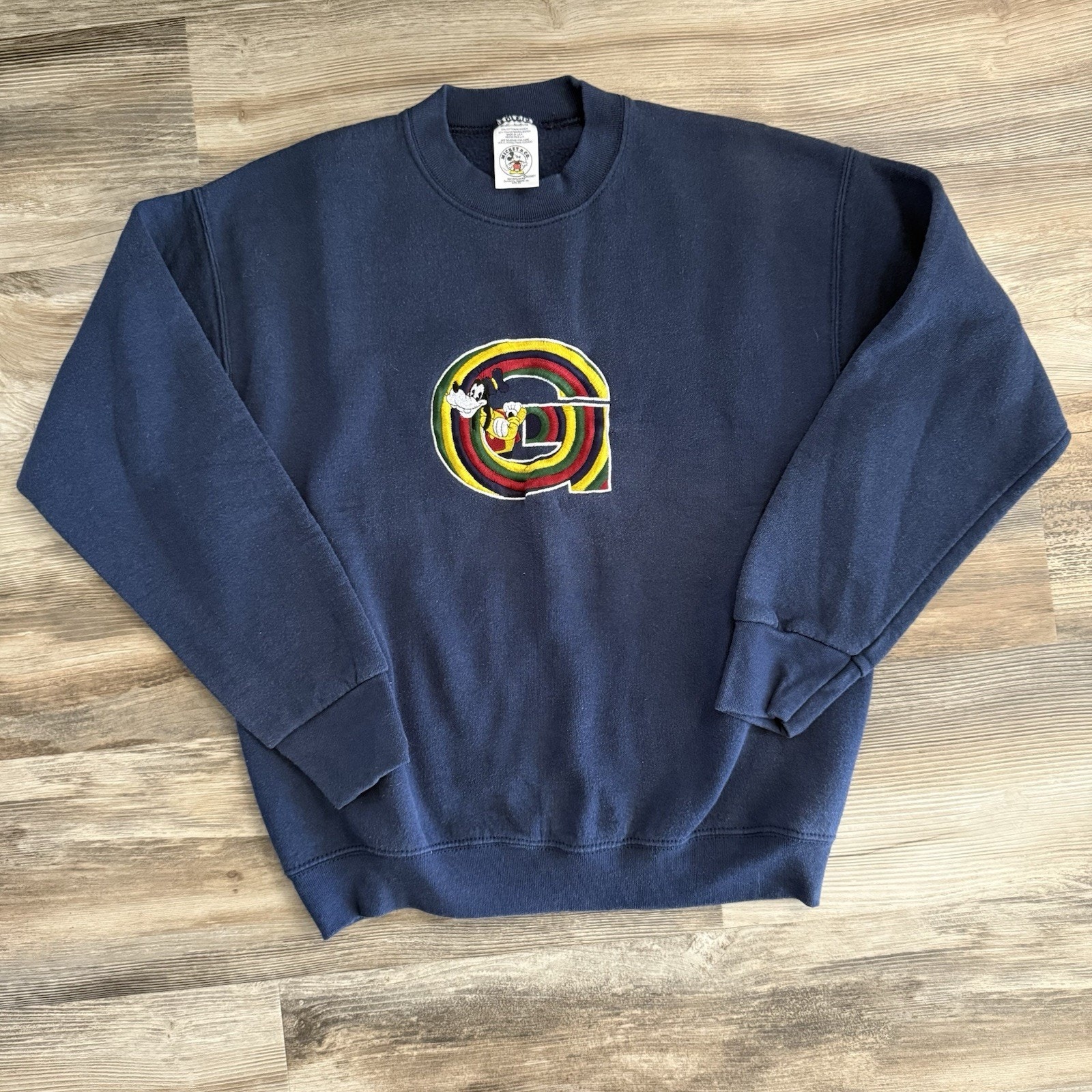 Vintage Mickey  Co Disney Sweatshirt Made In Usa Medium Goofy Swirl